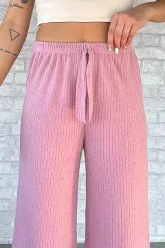 Fitilli Bol Paça Pantolon Pudra