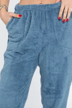 Kadın Polar Pijama Altı İndigo