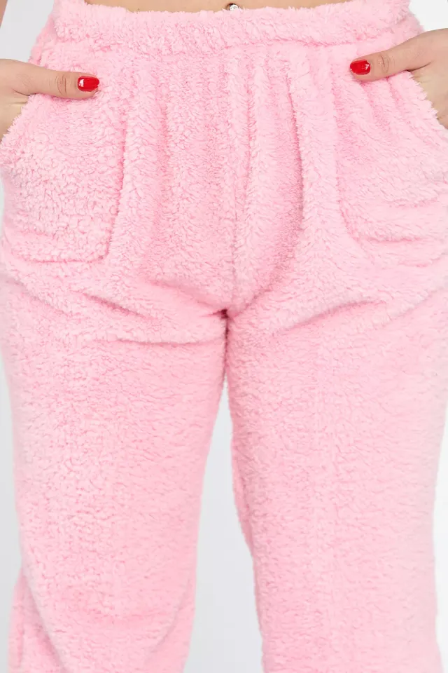 Kadın Polar Pijama Altı Pembe